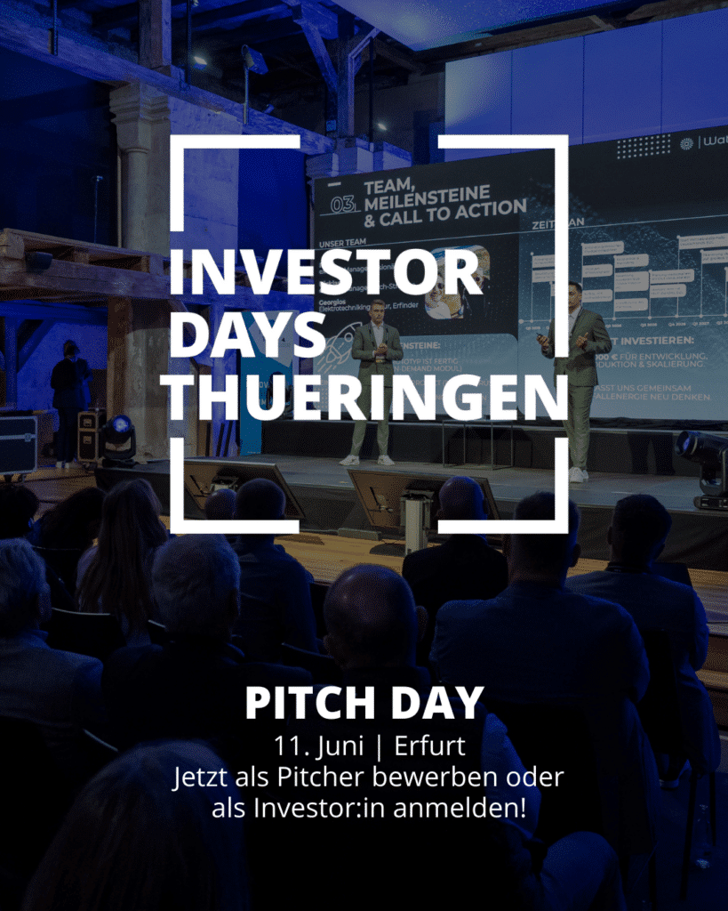 Investor Days Thüringen am 11. Juni 2026 in Erfurt Thüringen für Startups und Investoren